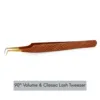 90 degree Volume & classic lash tweezer