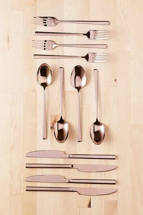 Stainless Steel Black Color Dinnerware Flatware Set Spoon Fork Knife Cutlery Set Modern Design