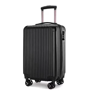 Unisex Lightweight Trolley Case with 4 Wheels Front Open Suitcase Boarding Luggage Set Fashionable for Men and Women