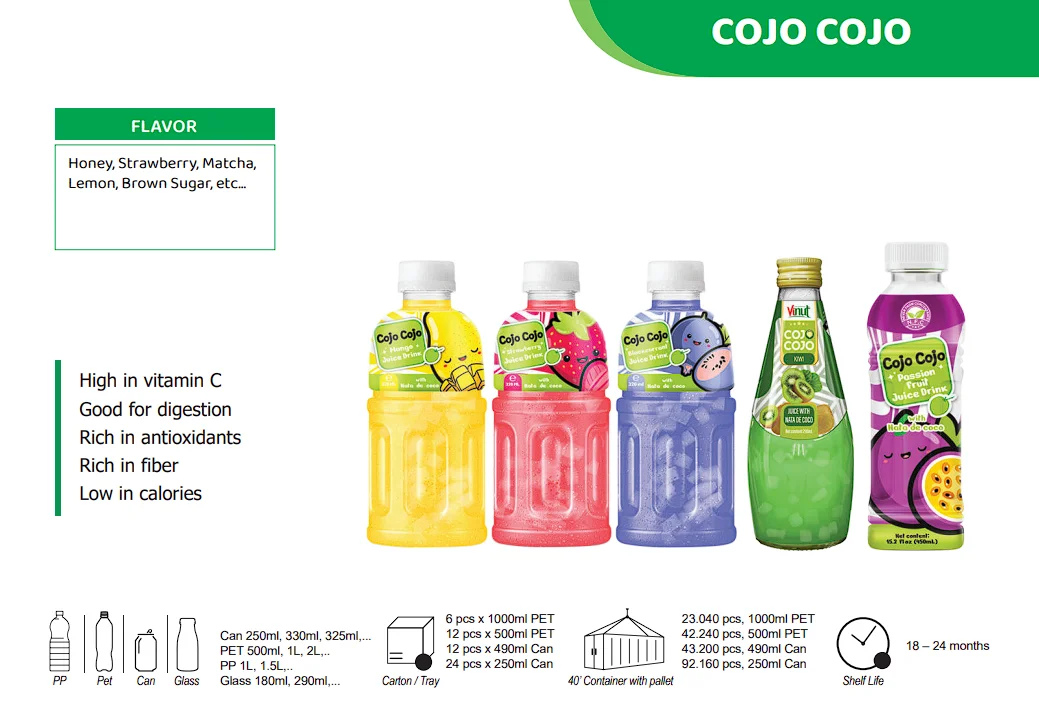 Copy of Cojo Cojo Coconut Juice Drink w Nata De Coco, 10.8 Fl Oz (Pack of 12)