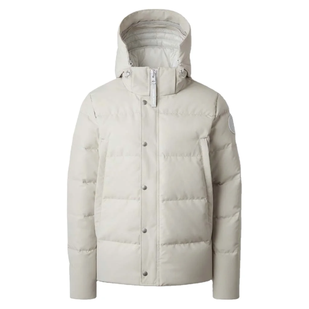 Custom shiny puffer jacket made for unisex with windproof design premium insulation and modern style suitable for street wear