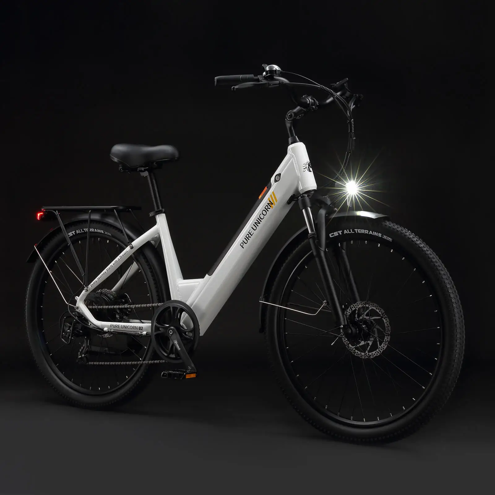 PURE UNICORN U2 750W Step-Through E-Bike 60km Range 26 Inch Wheel Size Central Motor Rear Hub Motor Integrated Battery 1000W