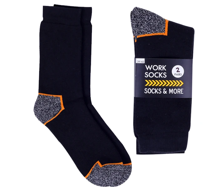Wholesale Men's Cushioned Durable Cotton Work Gear Crew Socks With