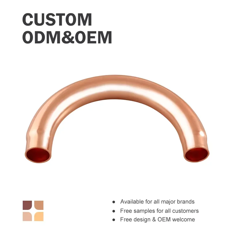 Betterway Brand Factory Outlet Red Copper Fitting 90 Degree Equal Round Elbow 1/4" - 8 1/8 Welding OEM