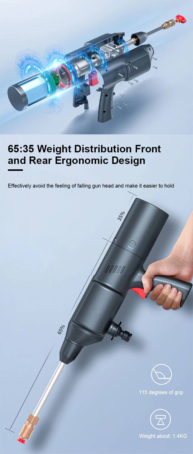 Cordless Car Wash Gun Automatic Car Washing Machine Portable Wireless