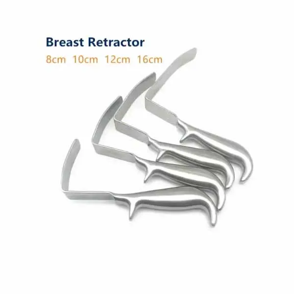 Tebbetts Fiber Optic Lighted Breast Retractor With Suction Tube Gold ...