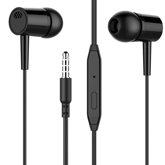 3.5 mm Sport Stereo Music Noise cancelling jack Wired Earphones Headset Headphone with microphone For Mobile accessories