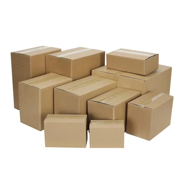 Wholesale Small Logistics Express Corrugated Cardboard Gift Boxes UV Postal Carton Packing Foil Wholesale Small Logistics Carton