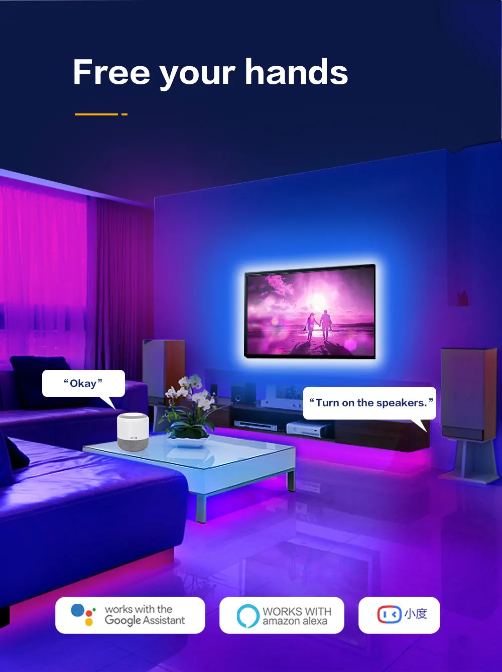 电子商务供应商Rgb 5050 2835 Ws2812b柔性防水家居装饰灯智能发光二极管灯条