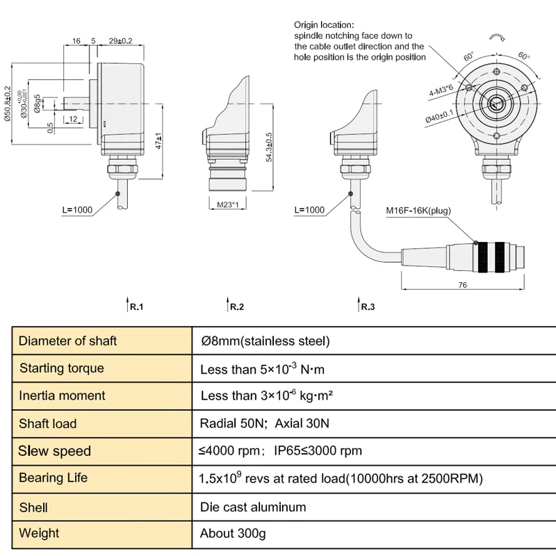 Hengxiang SJ50 12bit gray code binary absolute rotary encoder price