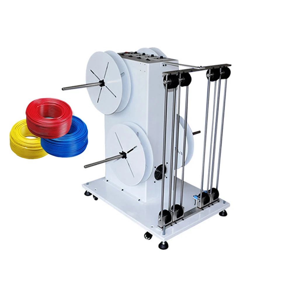 Automatic Flat Cable Reeling Machine Cable Dispenser Four Wires Cable Pulling Machine Loading-bearing 15kg for Each Feeder Reel