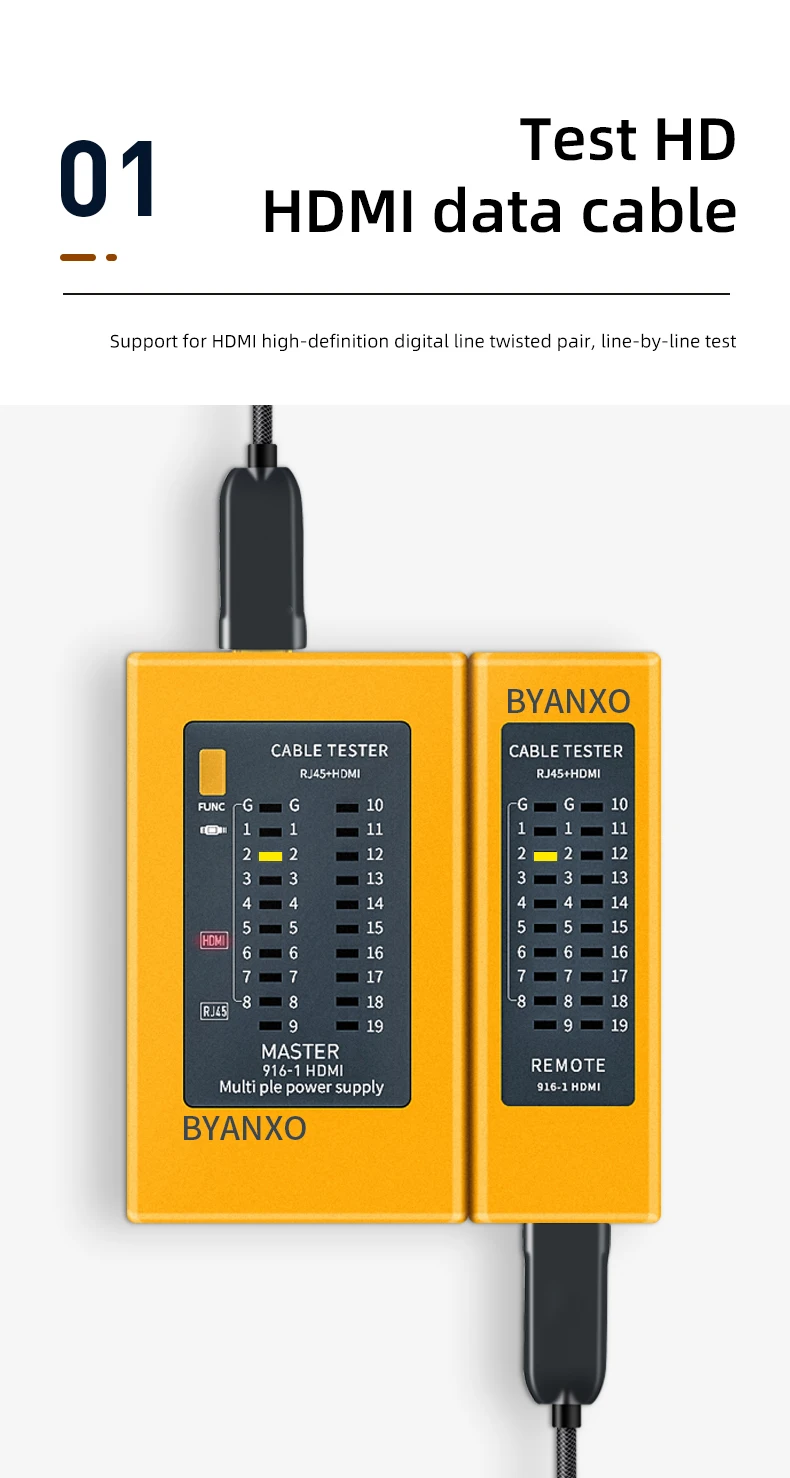 RJ45 Network Cabling Tester - High Precision & Reliability