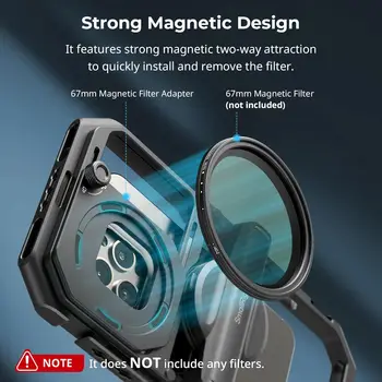 SMALLRIG 67mm Strong Magnetic Two-Way Attraction Filter Ring Adapter for Universal Mobile Video Cage 4597 4704 4596 detail image
