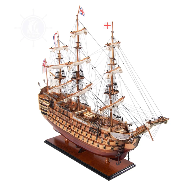 HMS Victory モデル船 大型80cm 手作り木製レプリカ シダーウッド装飾