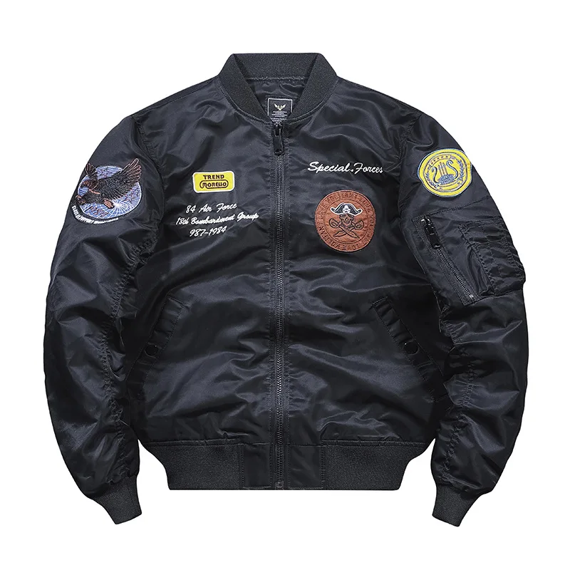 Men's Bomber Jacket Embroidered Stylish Winter Coat For Men_voghion.com