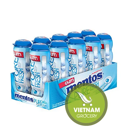 Mentosi Gum Pocket Bottle, Pure Fresh Mint, 1.06 OZ Packs (Pack of 20)