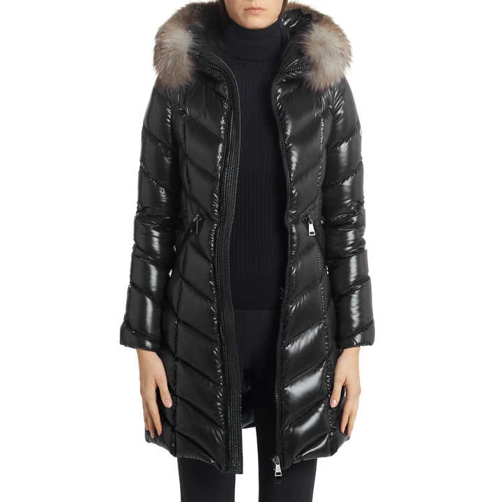 Autumn Winter Fashion Ladies Padded Parka Jacket With Popular Fox Fur Collar Women
