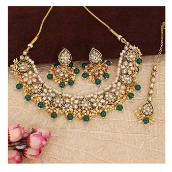 Latest Kundan Necklace Set in Gold finish Indian Jewellery Collection 2022