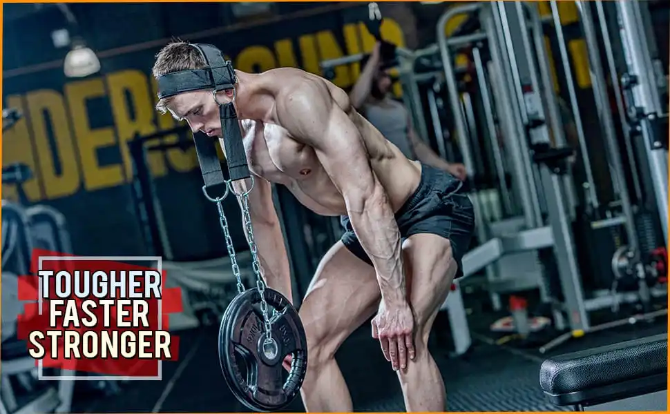 Nackentrainer Mit D-Ringen - Verstellbares Kopfgeschirr Für Krafttraining