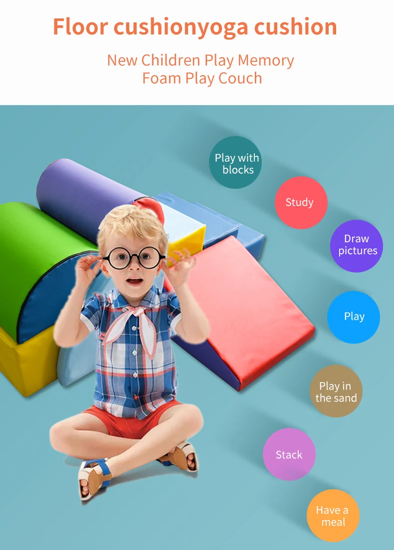 Kids Play Sofa Set Colorful Kids Foam Play Couch Modular Kids Couch