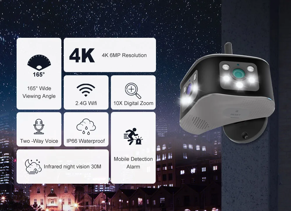 Ls Vision Cctv Security System Ptz Ip Dual Lens 165 Degree View 6 Mp