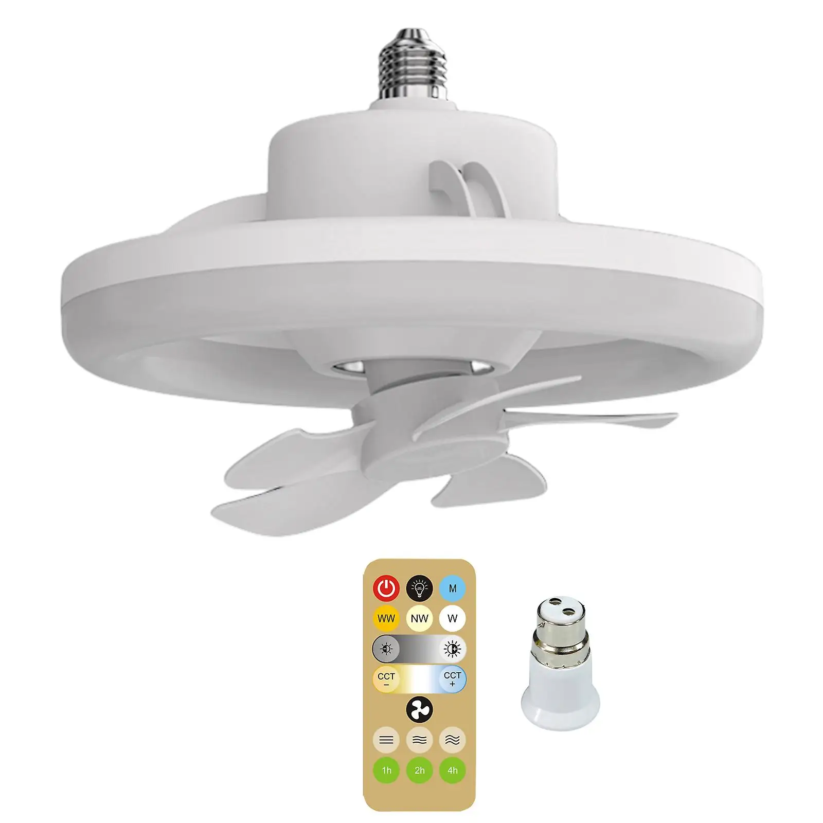 Dimmable Socket Fan Light with Remote - Ceiling Fans with Lights