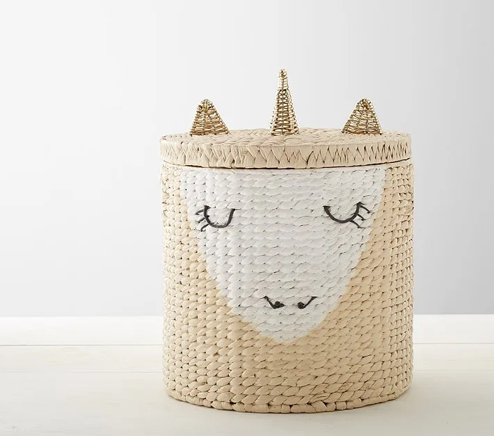 Handwoven Wicker Animal Shaped Baskets Water Hyacinth Lovely Kids