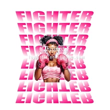 Breast Cancer Awareness Pink Ribbon Cancer Warrior Fighter Design Breast Cancer DTF Transfer
