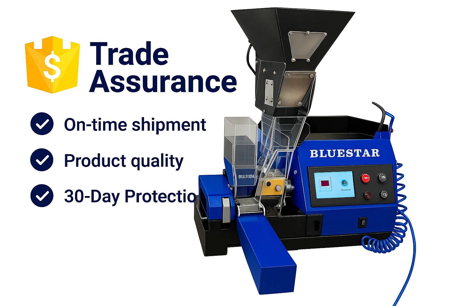 Blue Star New Pneumatic Cigarette Rolling Machine High 4200 Tubes/HR 84mm  15kg Tobacco Reserves for Manufacturing Plant
