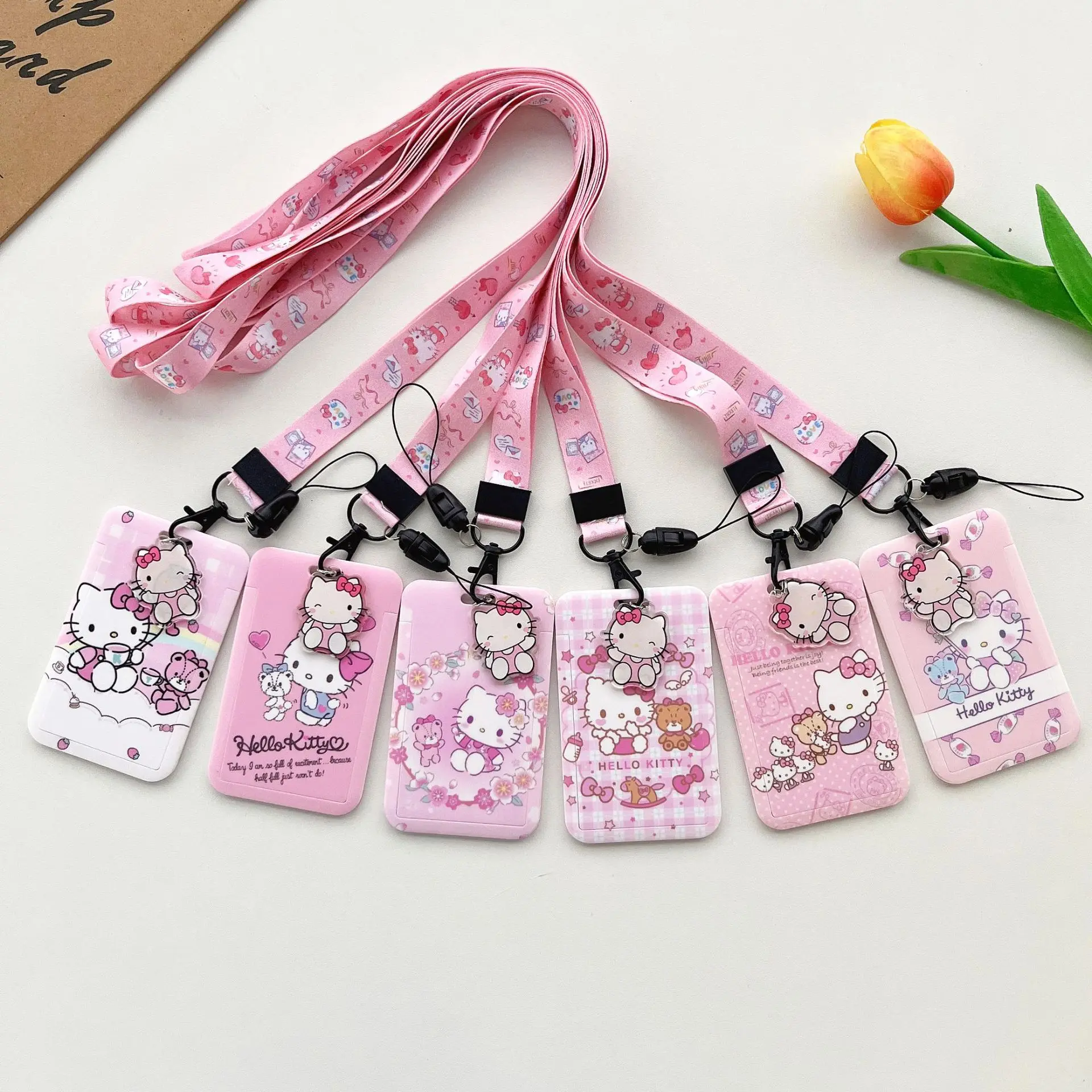 Hello Kt Student Id Card Holder Id Card Holder With Lanyard Card Holder ...