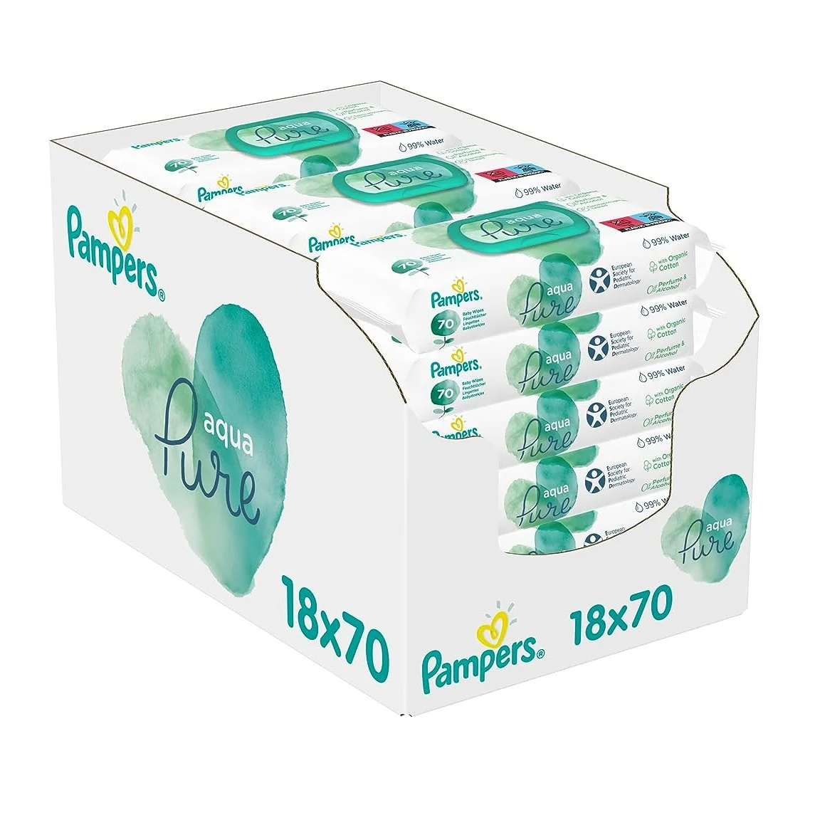 Pampers Aqua Pure Natural Sensitive Baby Wipes Buy Pampers Baby Wipes