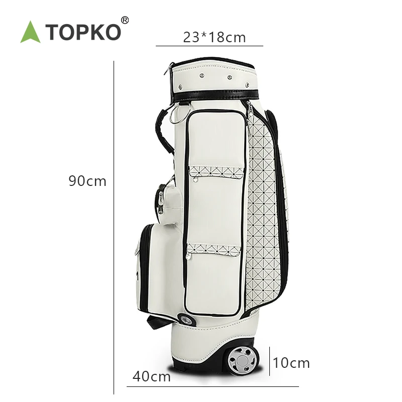 Topko High Quality Pu Golf Bag For Men Lightweight Club Bag Can Hold 13