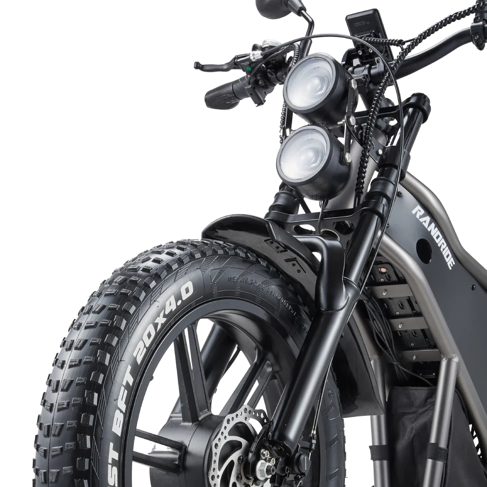 RANDRIDE DM711 Electric Motorcycle Dual Motor Drive 1000W*2 Peak Power for City Commuting