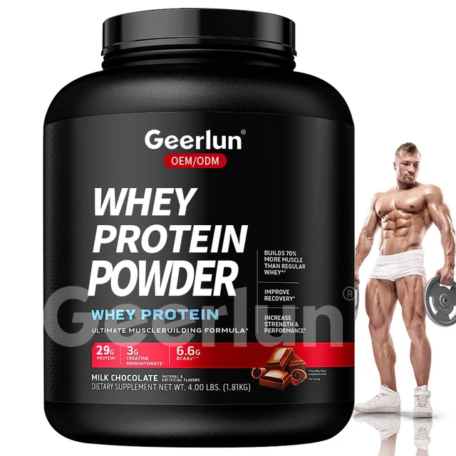 OEM Fitness Sport Supplements Boost Energy Helps Build Muscle Nutrition 100% Milk Whey Protein Powder for Gym