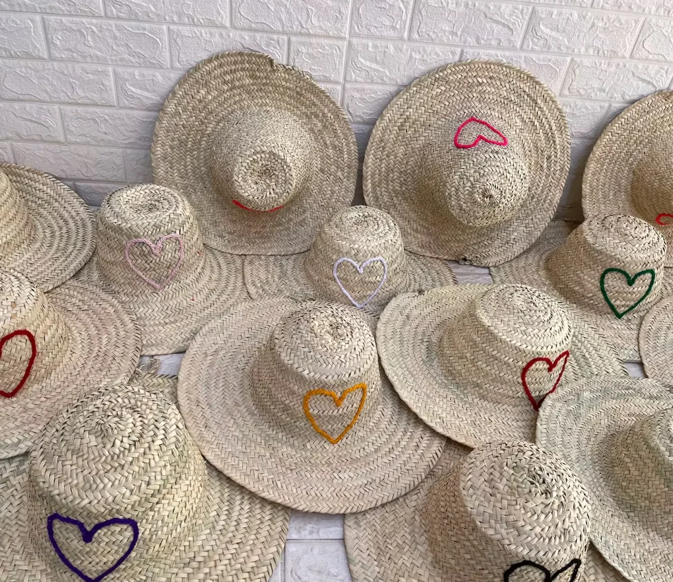 Modern Moroccan Straw Hats Handmade Beach Moroccan Summer Hats Natural Moroccan Style Unisex
