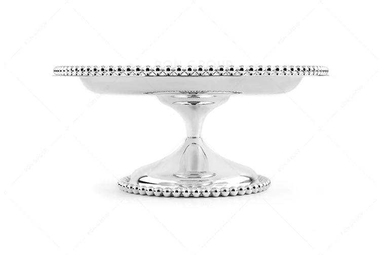 Wholesale Luxury Cheap Price Wedding Party Banquet Decoration High Foot Metal Round Silver Snack Dessert Display Rack Cake Stand