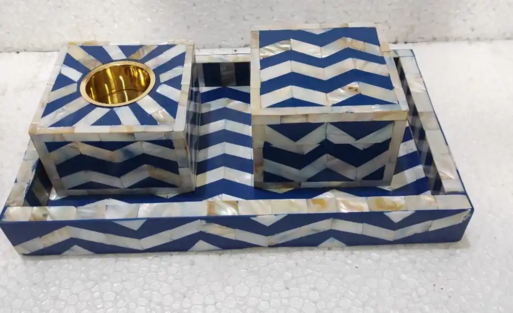 MOP Incense Burner with Mother of Pearl Inlay Agarwood and Seed Wholesale Price Wood Burner for Bakhoor