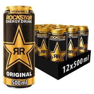 Wholesale Custom Made High Quality Rockstar Energy Drink Bottle Sugar-Free Coconut Water Carbonate Primary Ingredient Dietary