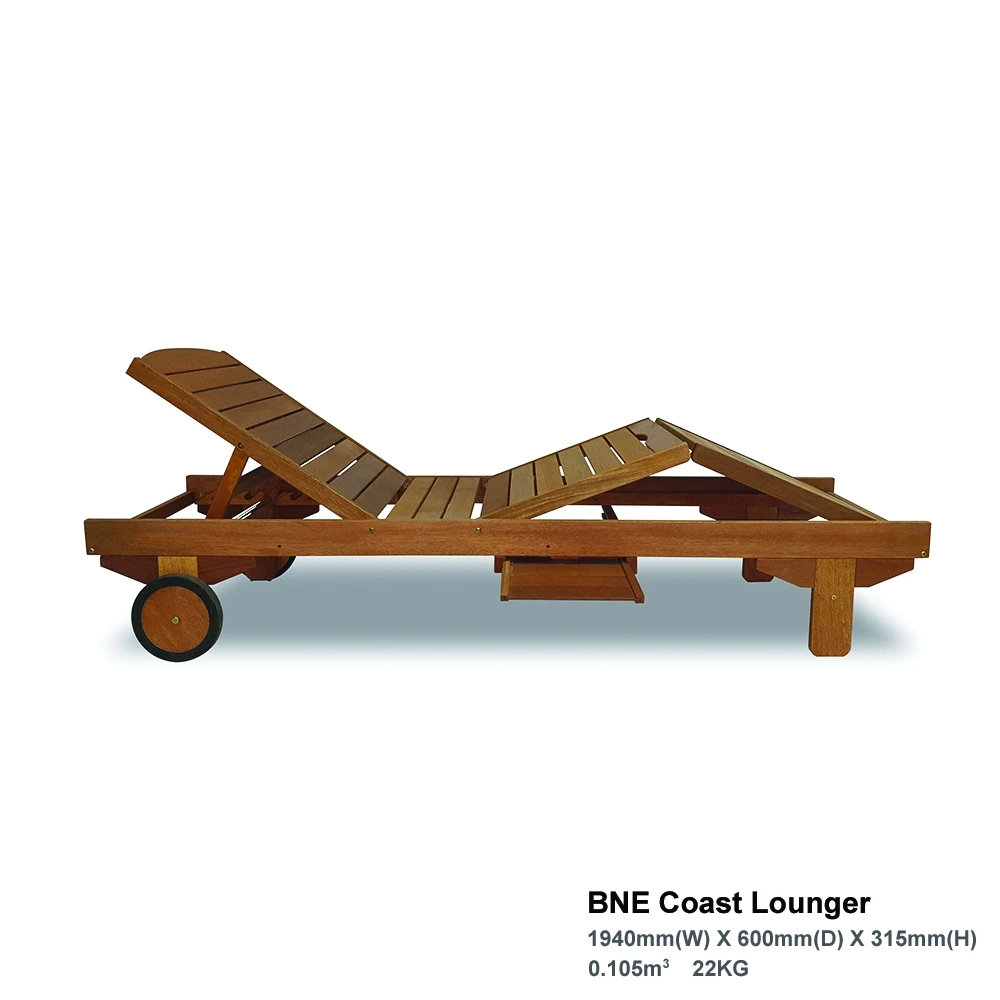 Solid Tropical Wood Bne Coast Lounger High Durability Design Relaxing