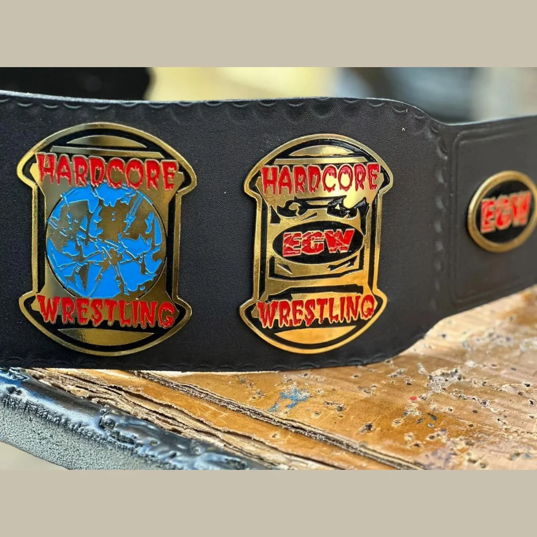 Custom Design & Logo ECW World Heavyweight Championship Title Hardcore Wrestling Belt Top Quality Brass Material Wrestling Belts