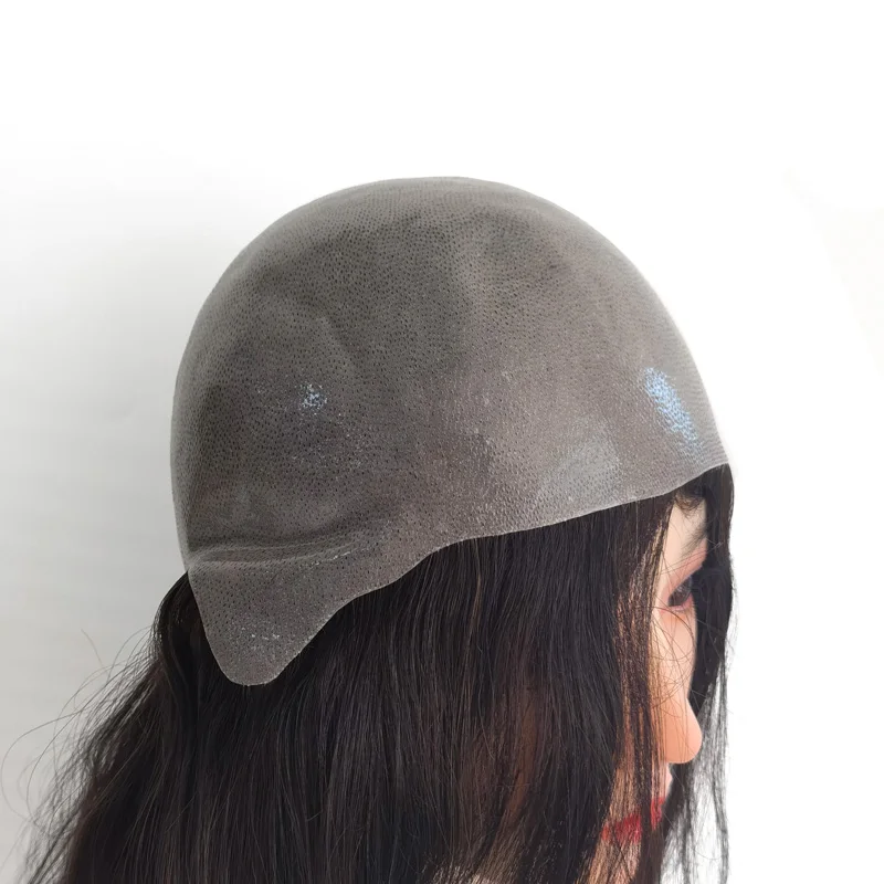 Full Thin Skin PU Poly Polyurethane Base Scalp Real Original Virgin Human Virgin Hair Women Wig