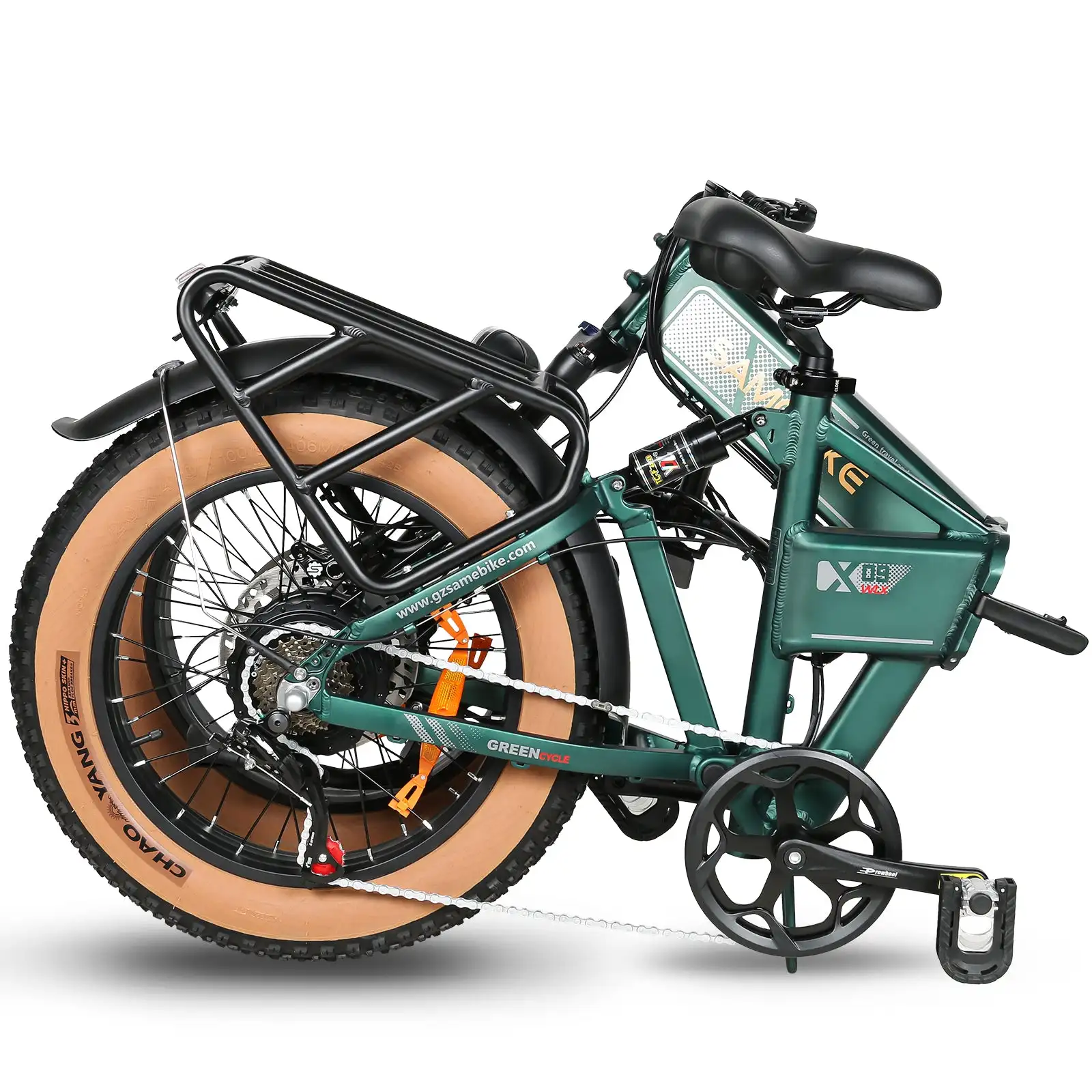 XWLX09-II 1000W Fat Tire Mountain E-Bike with 48v 15ah Battery Dual Suspension
