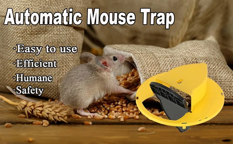 Mouse Bucket Trap, 2 Pack Mouse Automatic Trap Bucket Flip Lid, Mice Trap Slide Barrel Cover Mouse Catcher, Size: 30.5, Orange