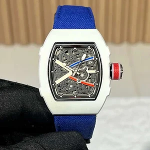 New High-quality Luxury Carbon Fiber Dial Men's Mechanical Watch Tourbillon Skeleton Design Stylish Unique Trendy Sports Watches