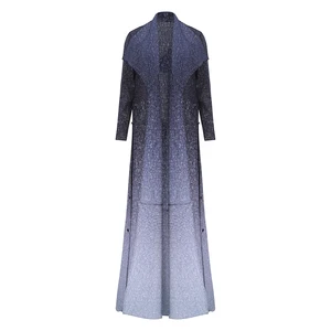 Muslimah Clothing Wholesale Polyester Pleats Abaya Free Size Ladies' Fashion Pleated Coat With Long Dress Style