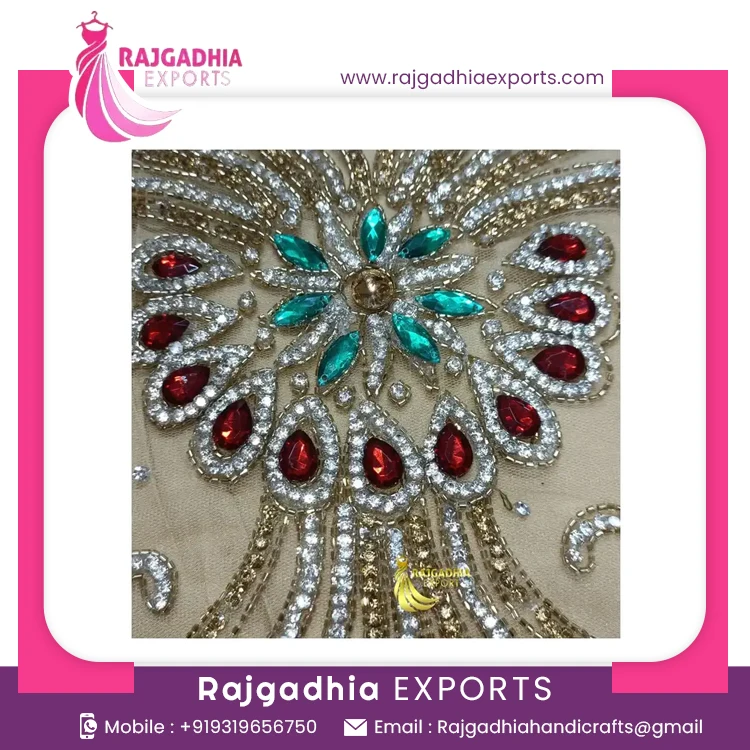 Luxury Beaded Fabric 9cm Wide Luxury Embroidery Flower Lace Fabric Trim