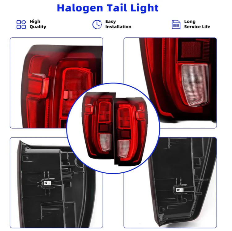 High Quality Rear Tail Light Assembly Halogen Type for 2019-2023 GMC Sierra 1500 2500HD 3500HD 84968736 84968737