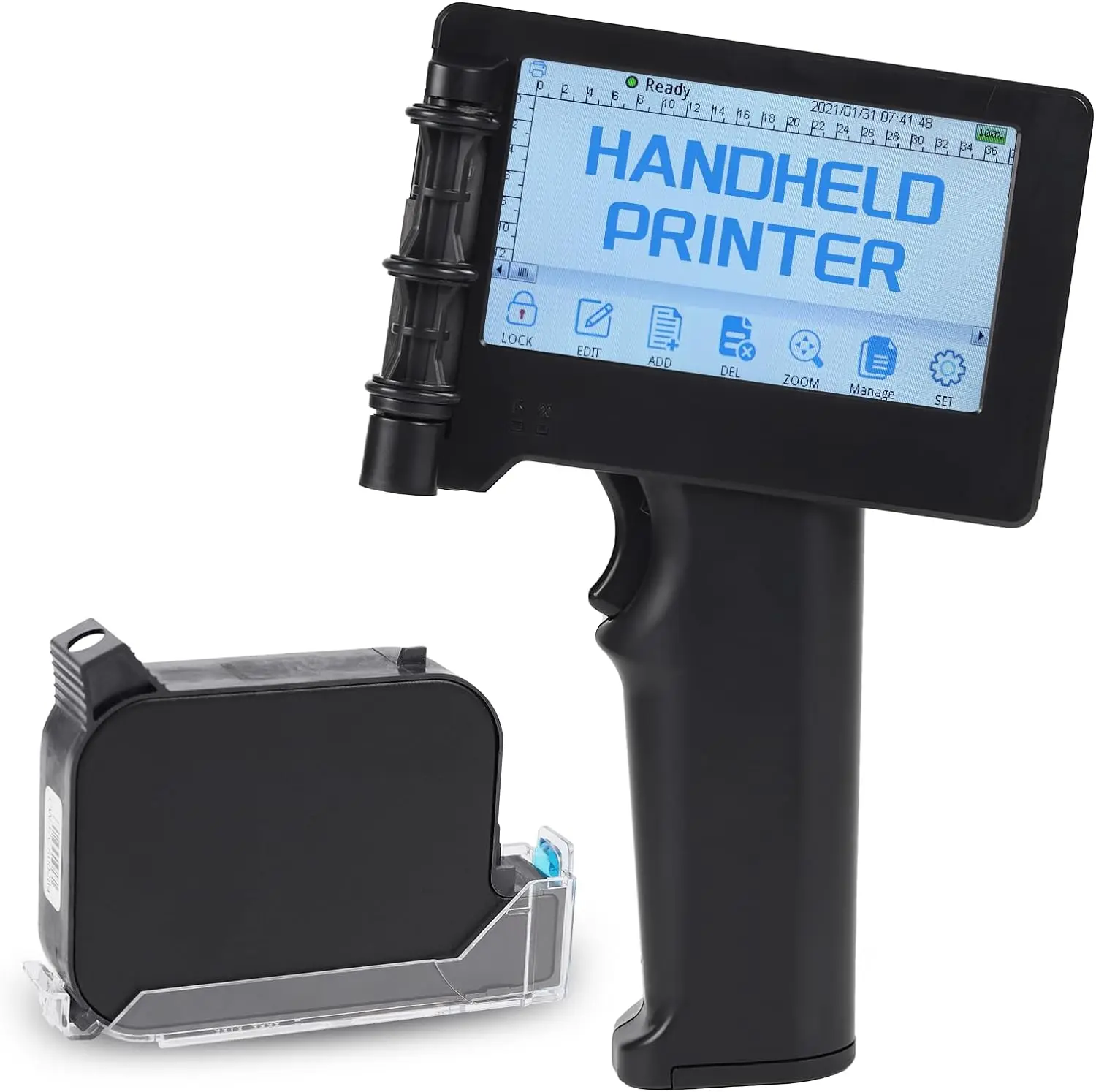 Portable Handheld Inkjet Printer High-resolution Fast Dry Ink for All Surfaces Multifunctional Provided Micro USB Automatic 0.4