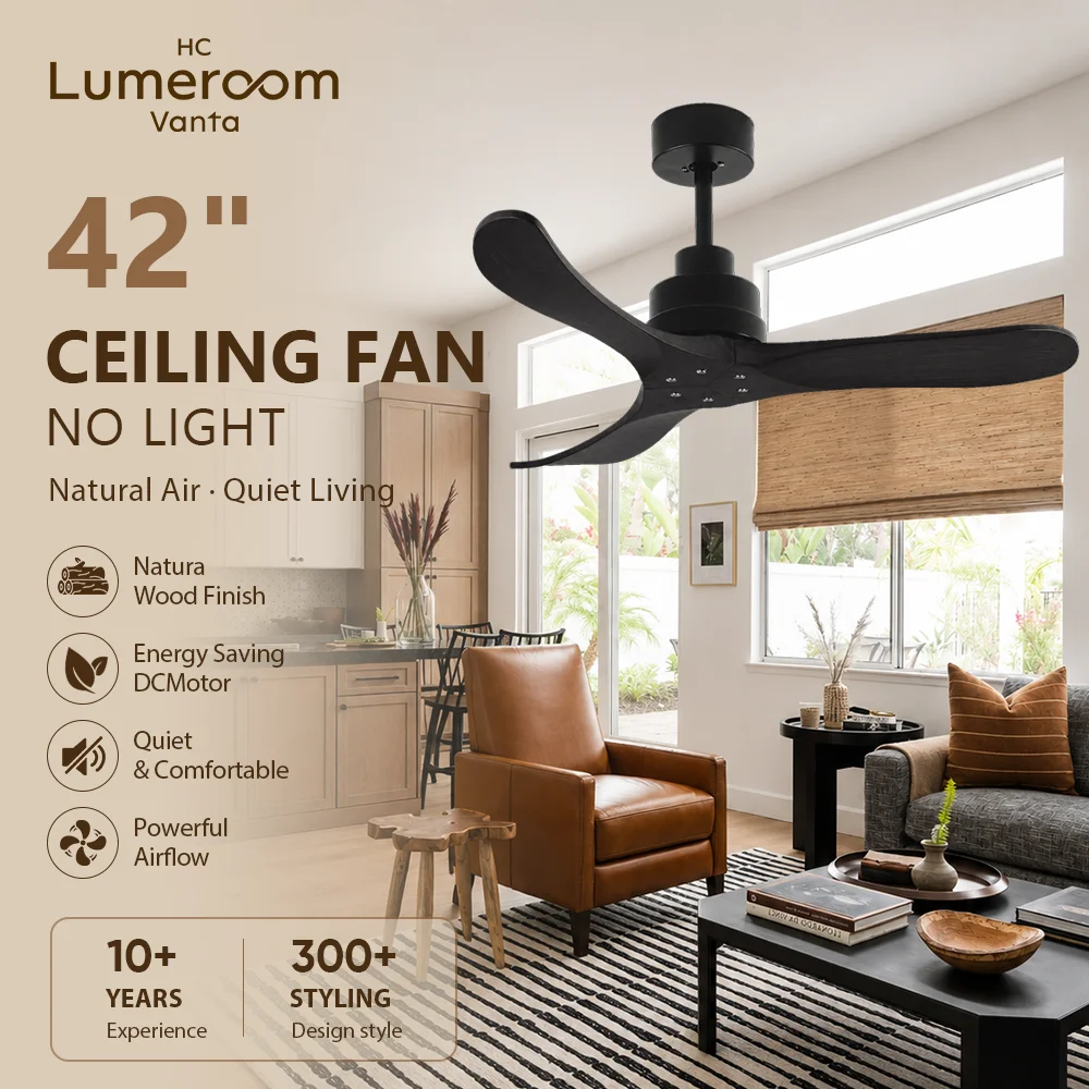 Ceiling Fan, USA, 35W(0.05hp), Solid Wood + Metal - detail 2