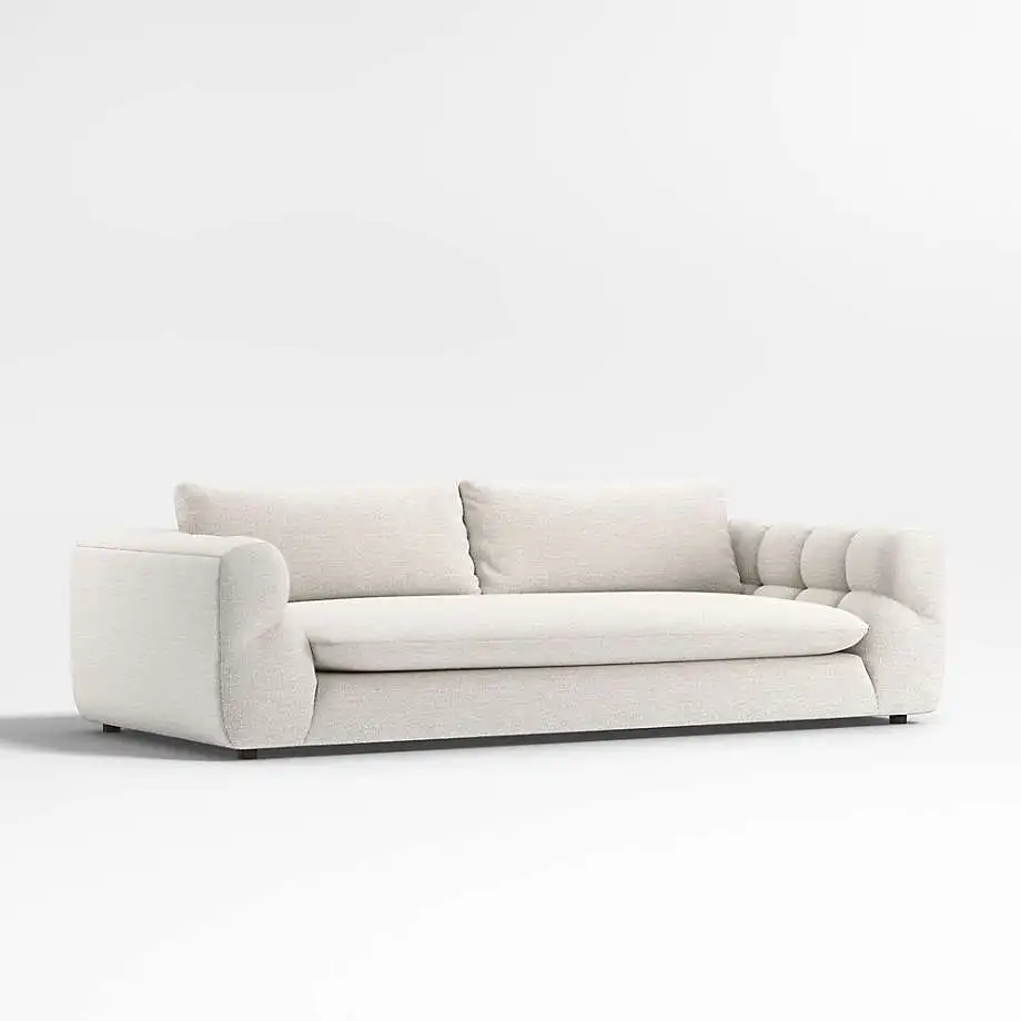 White Polyester Fabric Couch Living Room Sofa High Quality Best